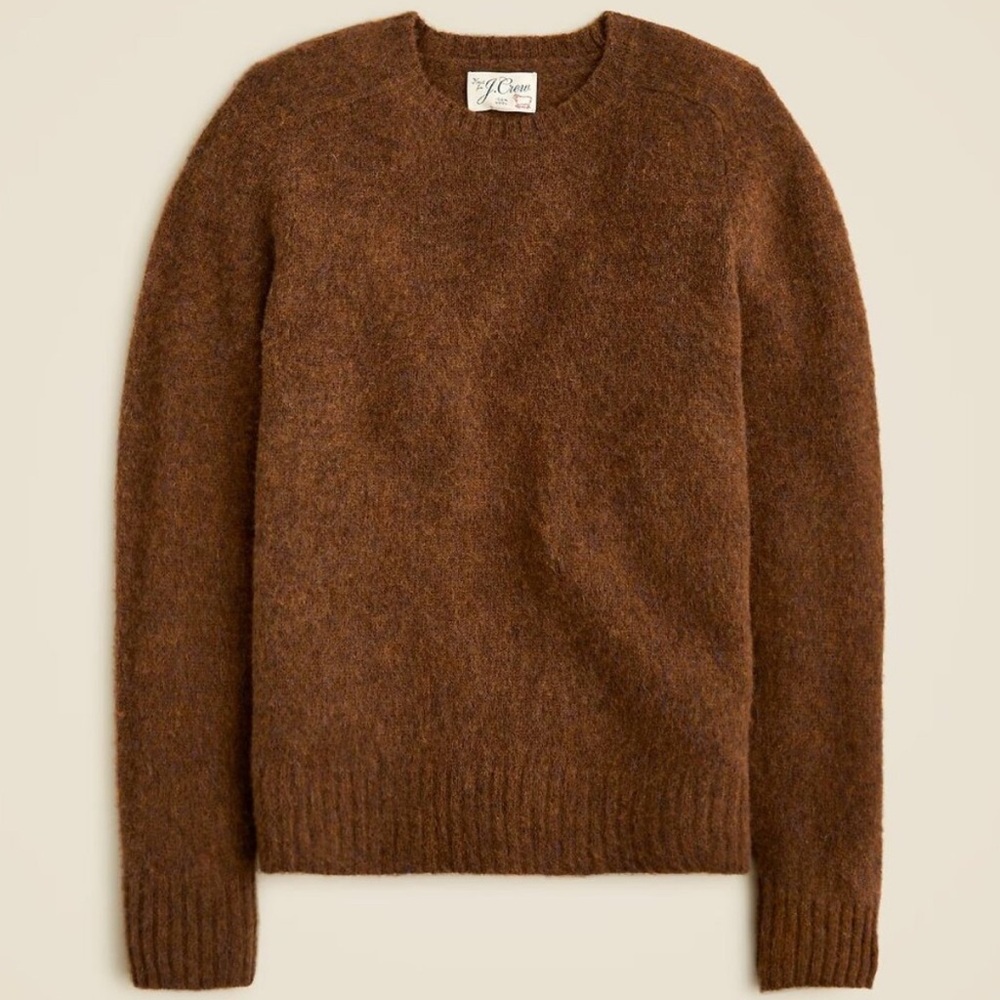 J.crew Brushed wool crewneck sweater